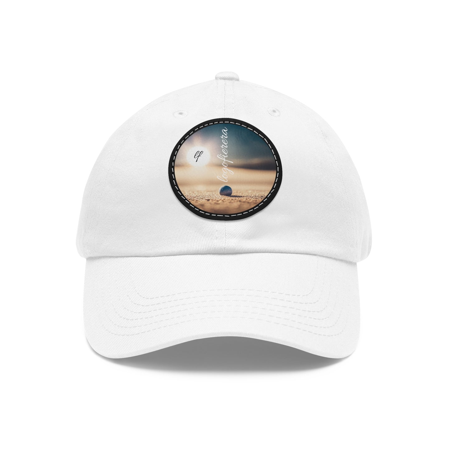 Dad Hat with Leather Patch (Round)