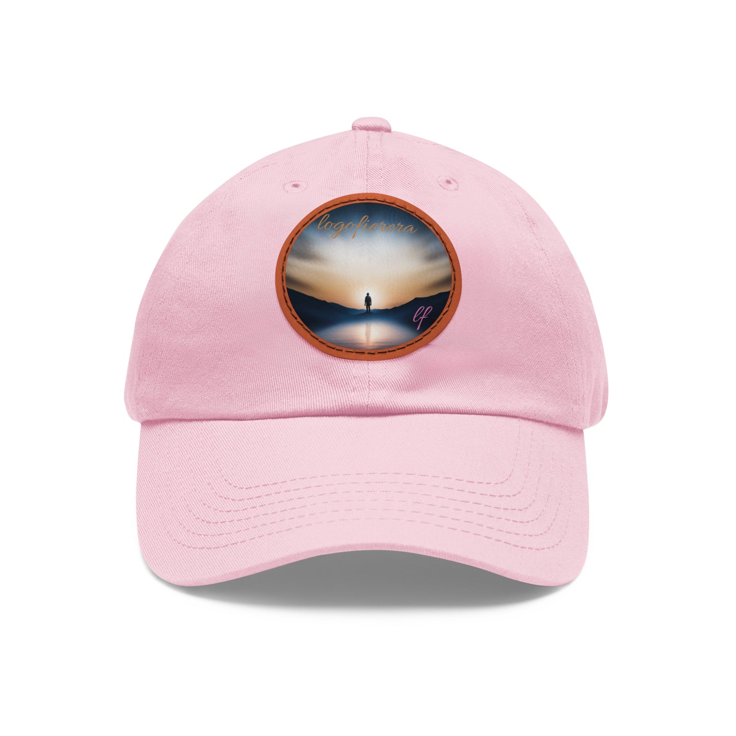 Dad Hat with Leather Patch (Round)