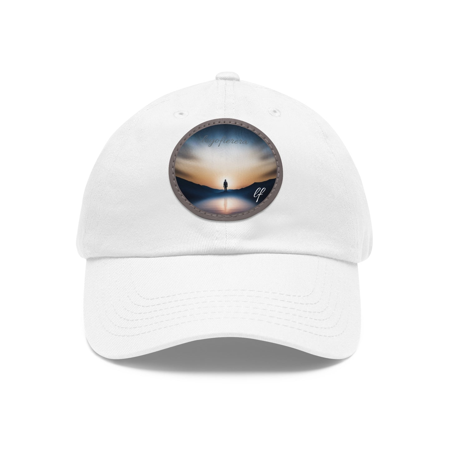 Dad Hat with Leather Patch (Round)