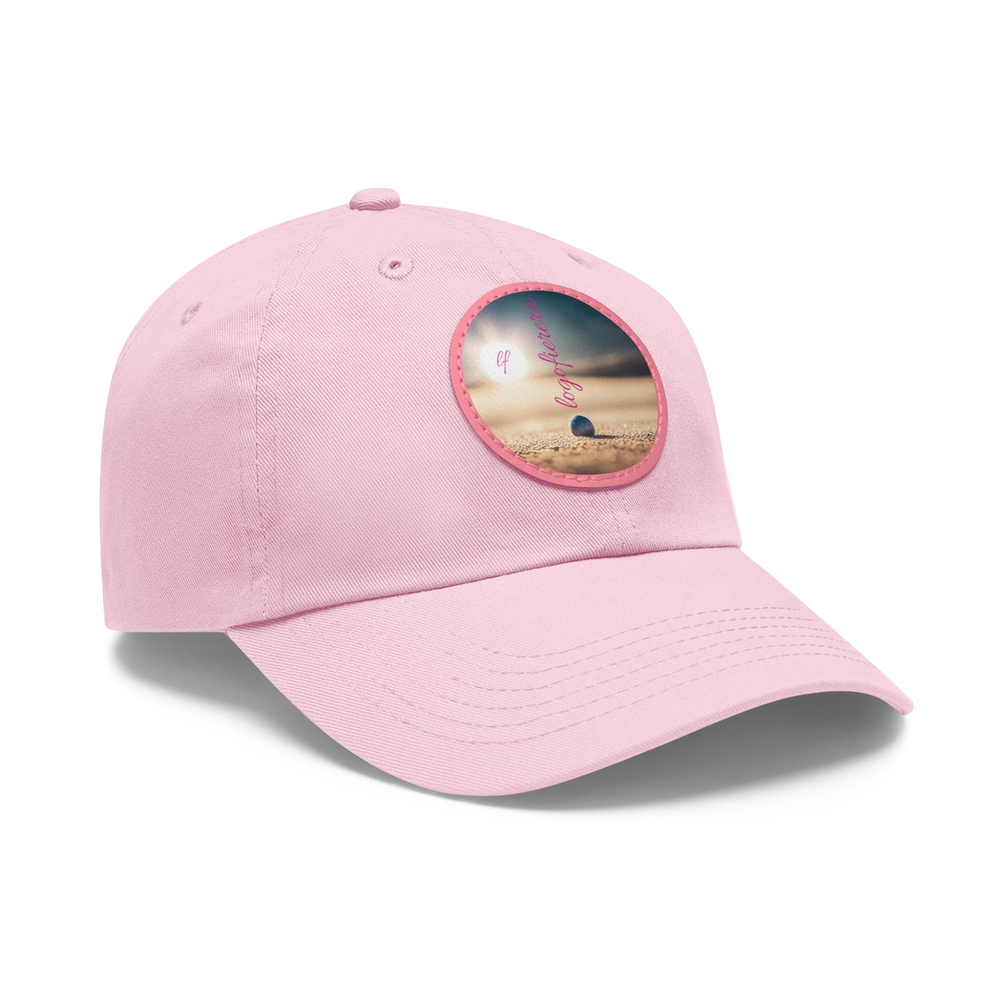 Dad Hat with Leather Patch (Round)