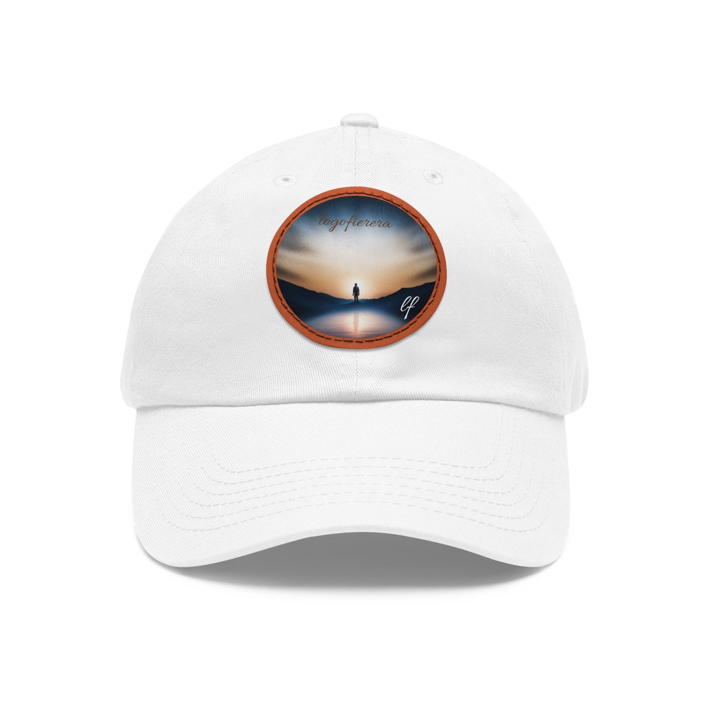 Dad Hat with Leather Patch (Round)