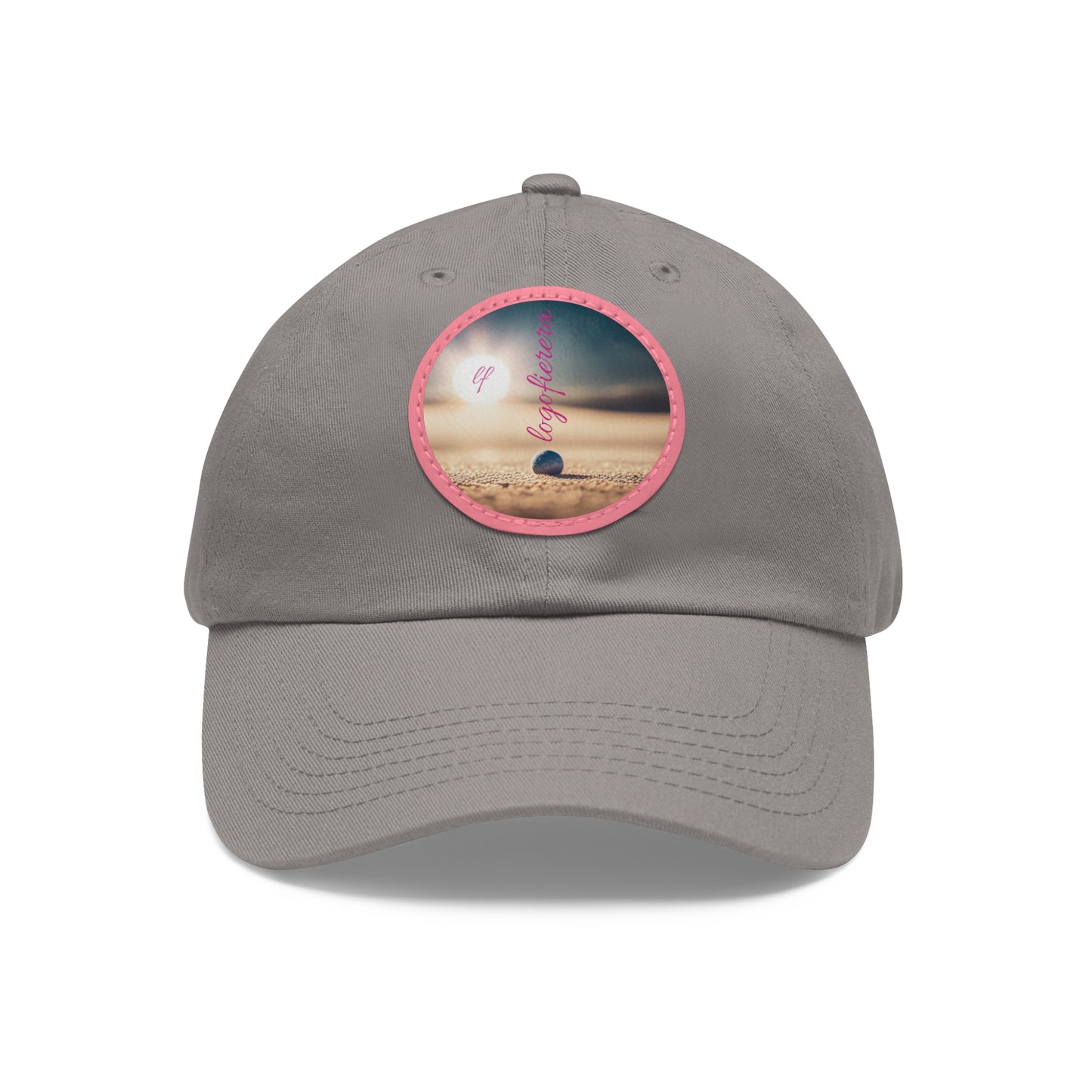 Dad Hat with Leather Patch (Round)