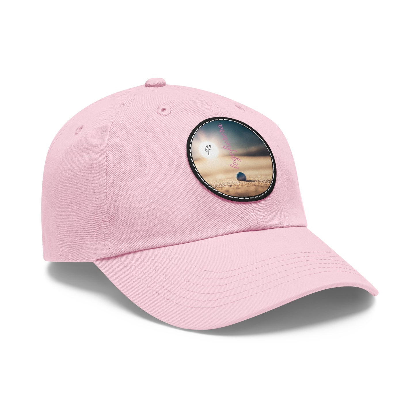 Dad Hat with Leather Patch (Round)