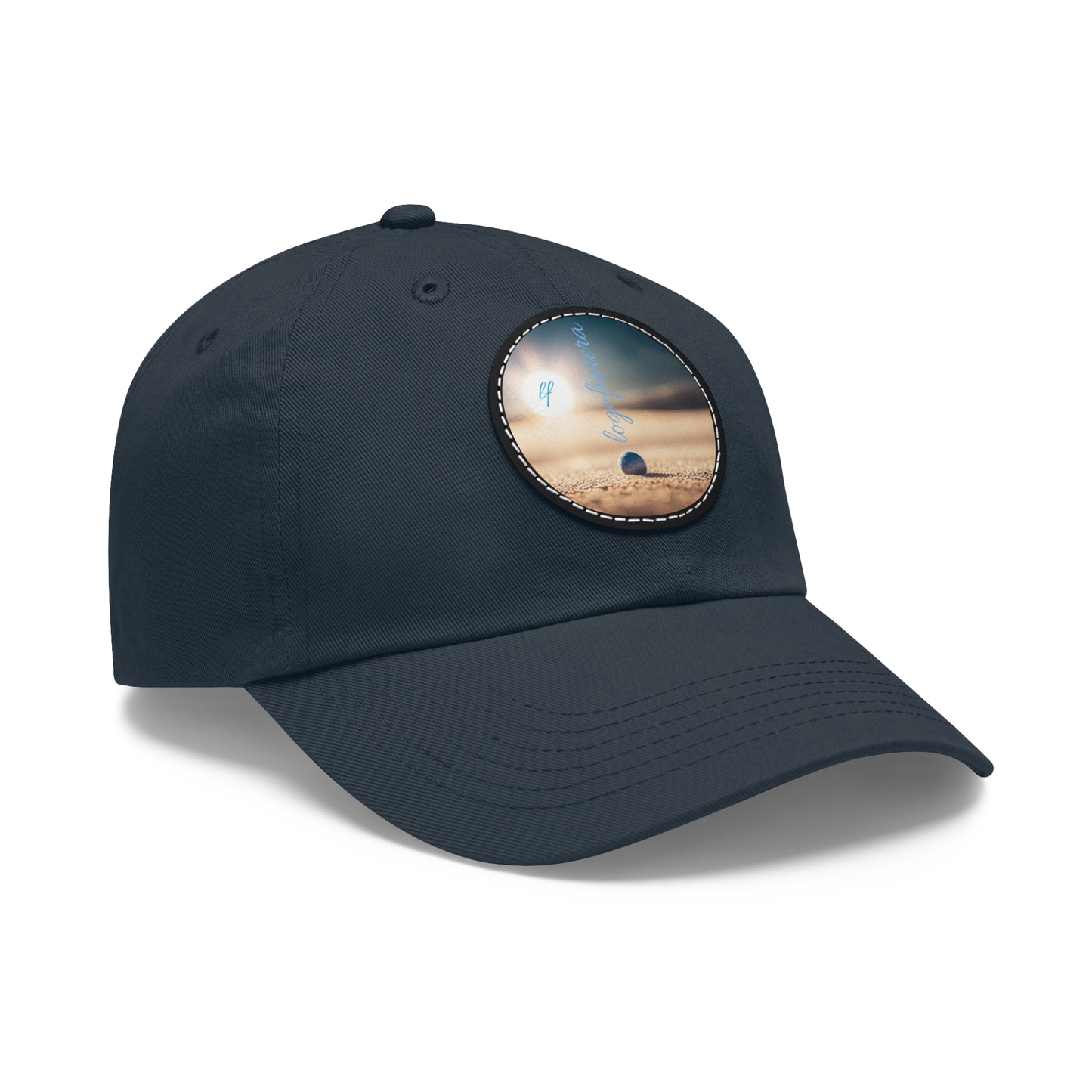 Dad Hat with Leather Patch (Round)