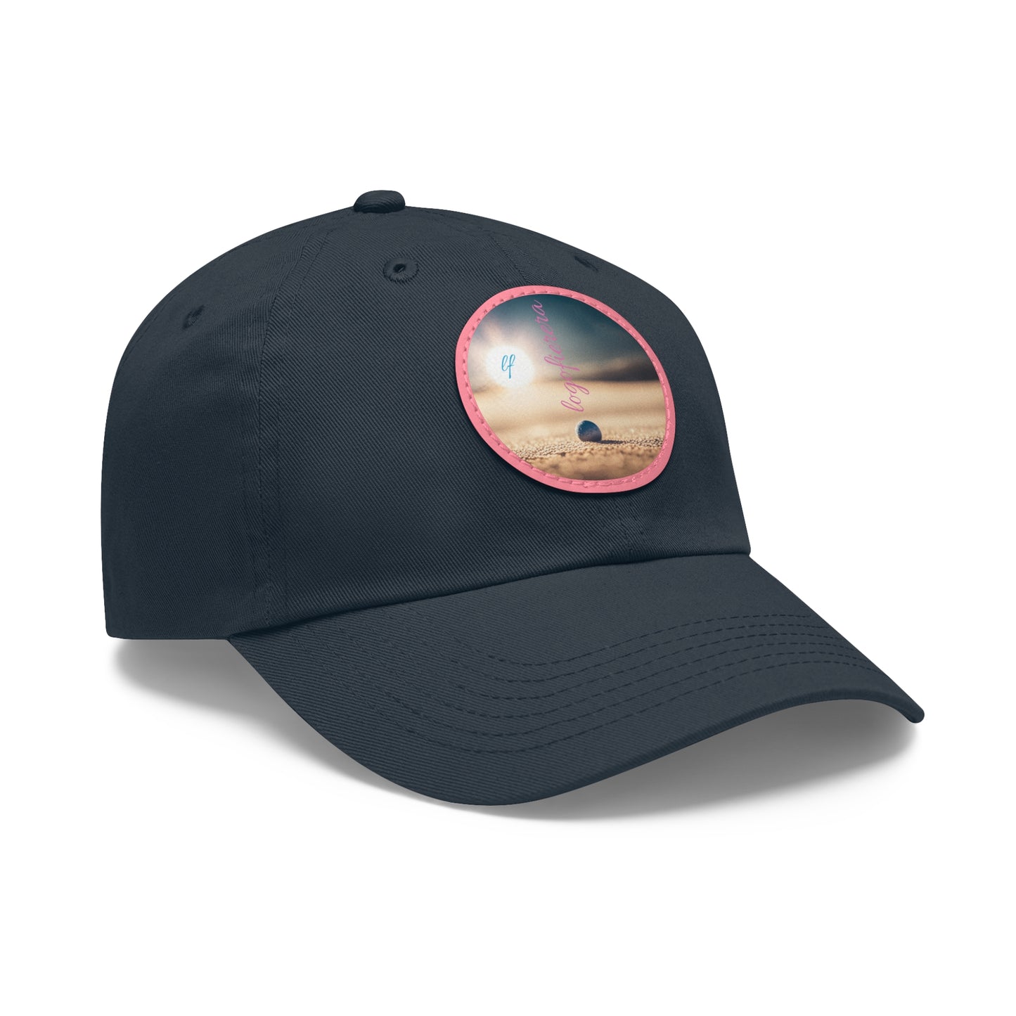 Dad Hat with Leather Patch (Round)