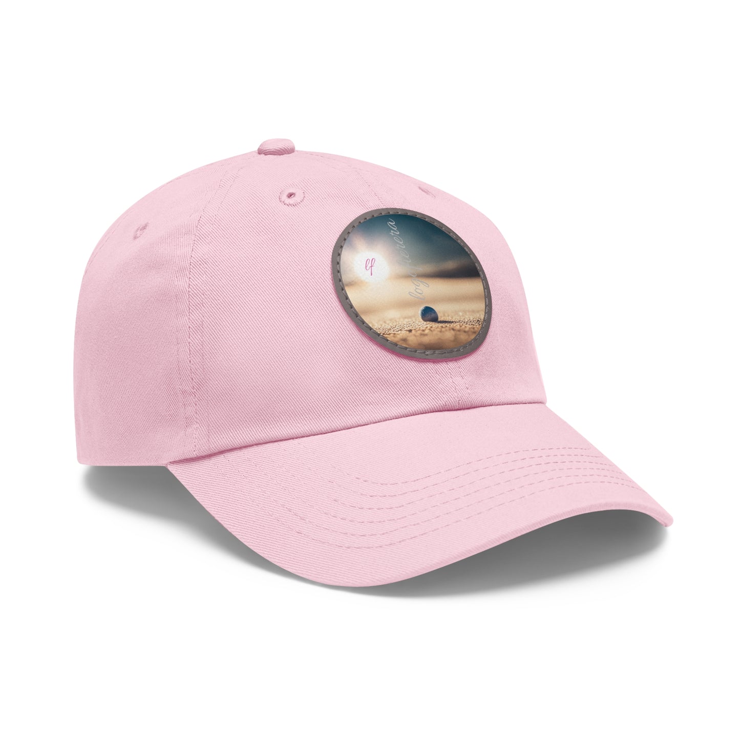 Dad Hat with Leather Patch (Round)