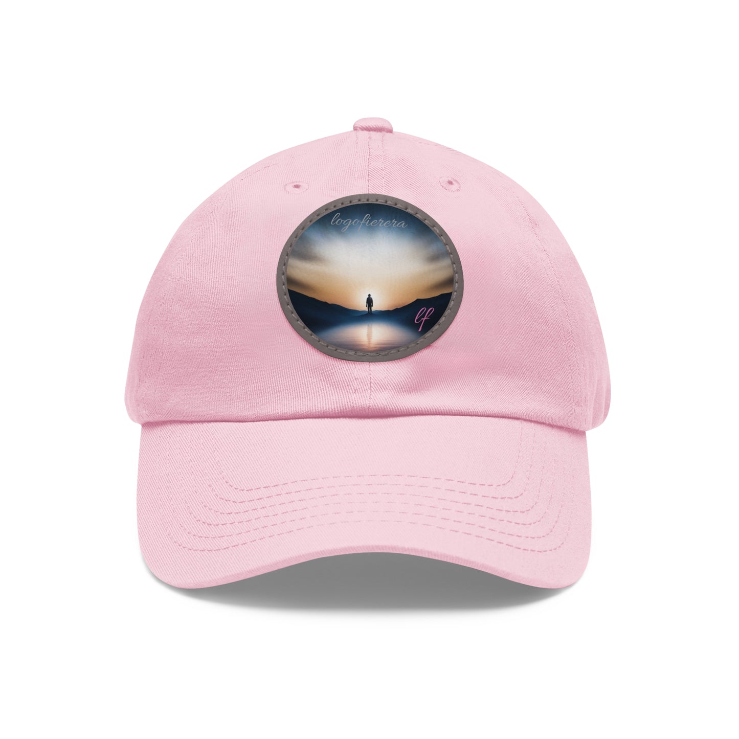 Dad Hat with Leather Patch (Round)