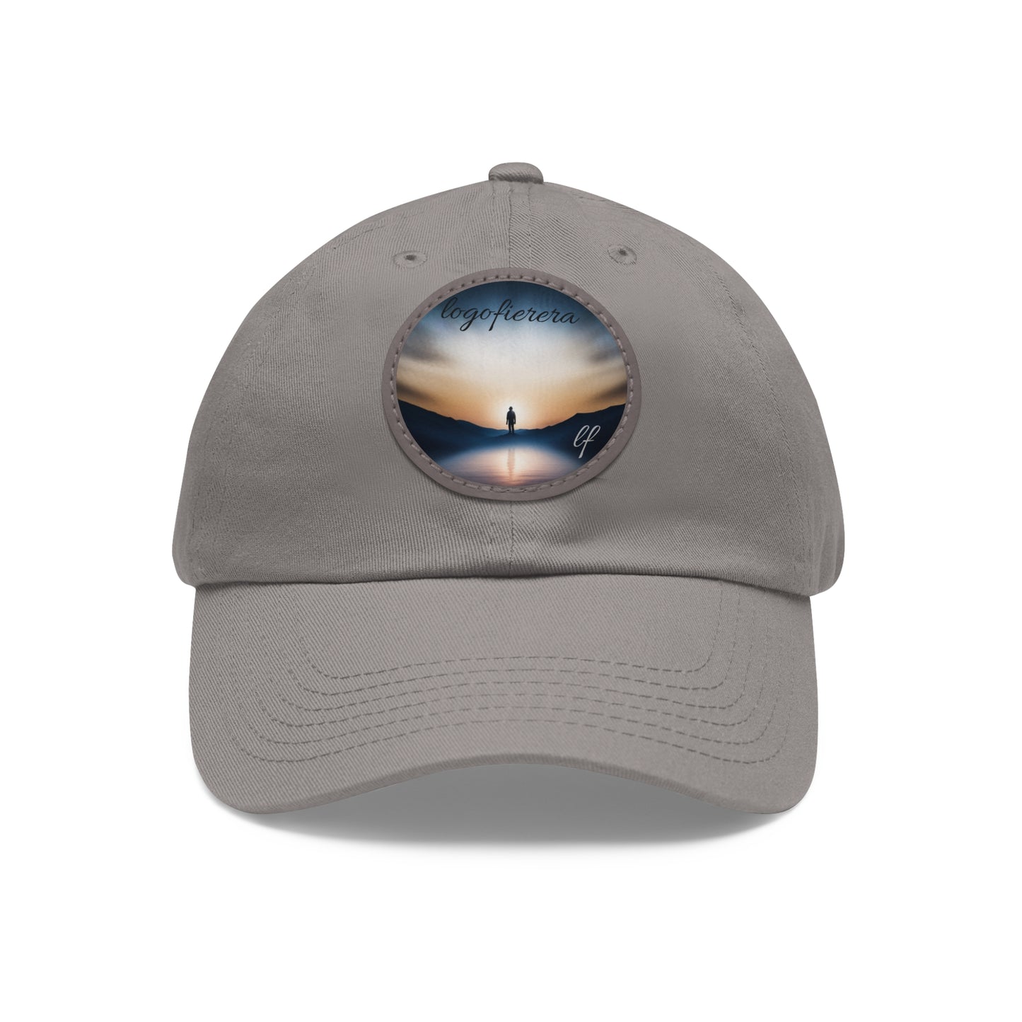 Dad Hat with Leather Patch (Round)