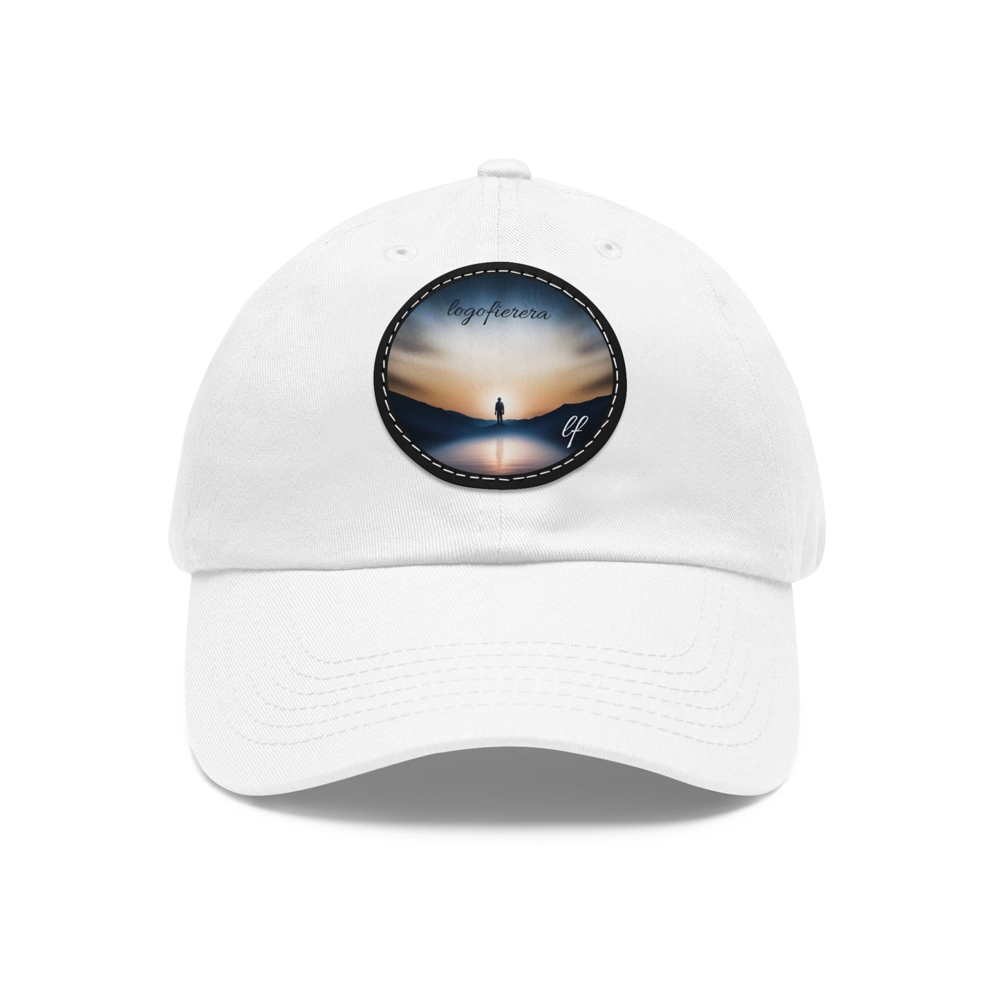 Dad Hat with Leather Patch (Round)