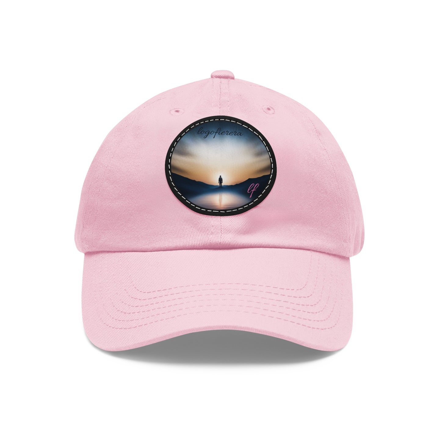 Dad Hat with Leather Patch (Round)